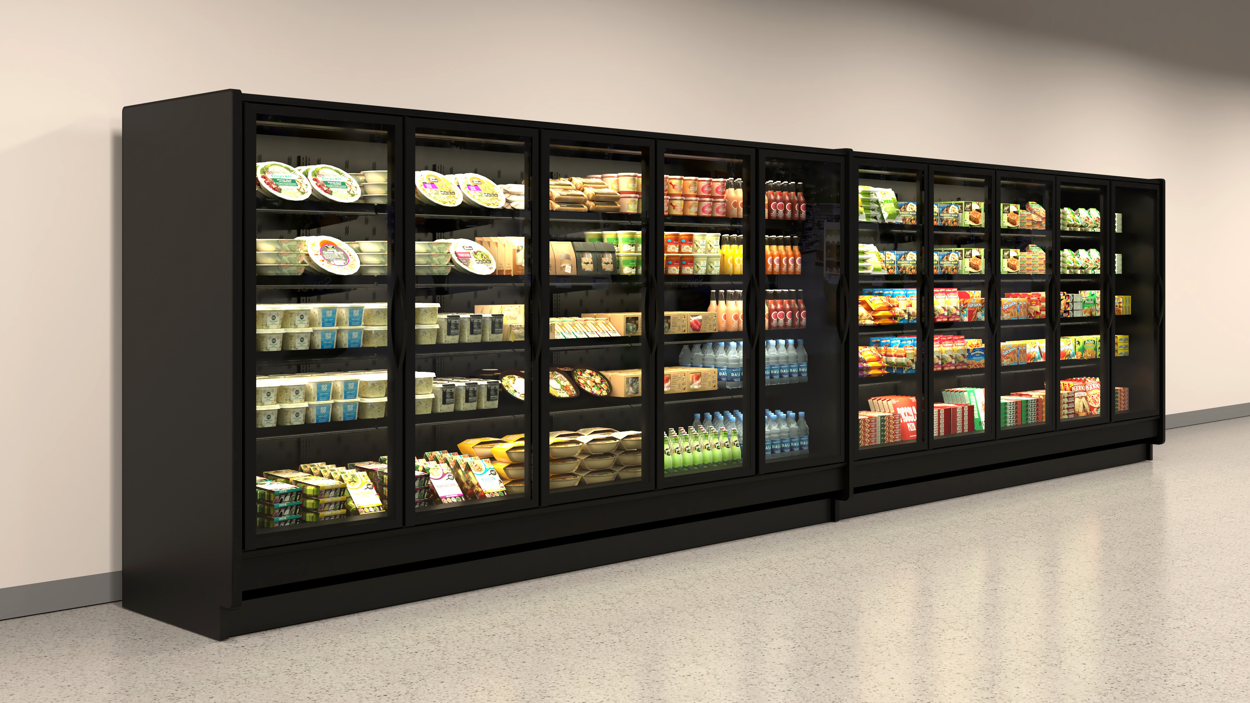 Remote Glass Door Reach-In Display Case | JNRZH CLARITY